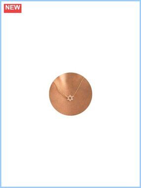 14k Gold Plated Star of David Pendant Necklace Cubic Zirconia